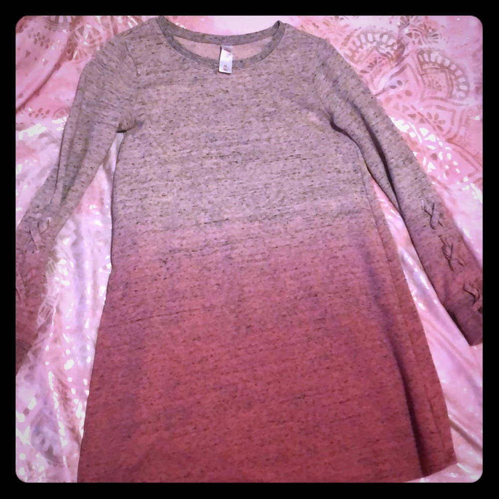 Justice faded pink and black dress